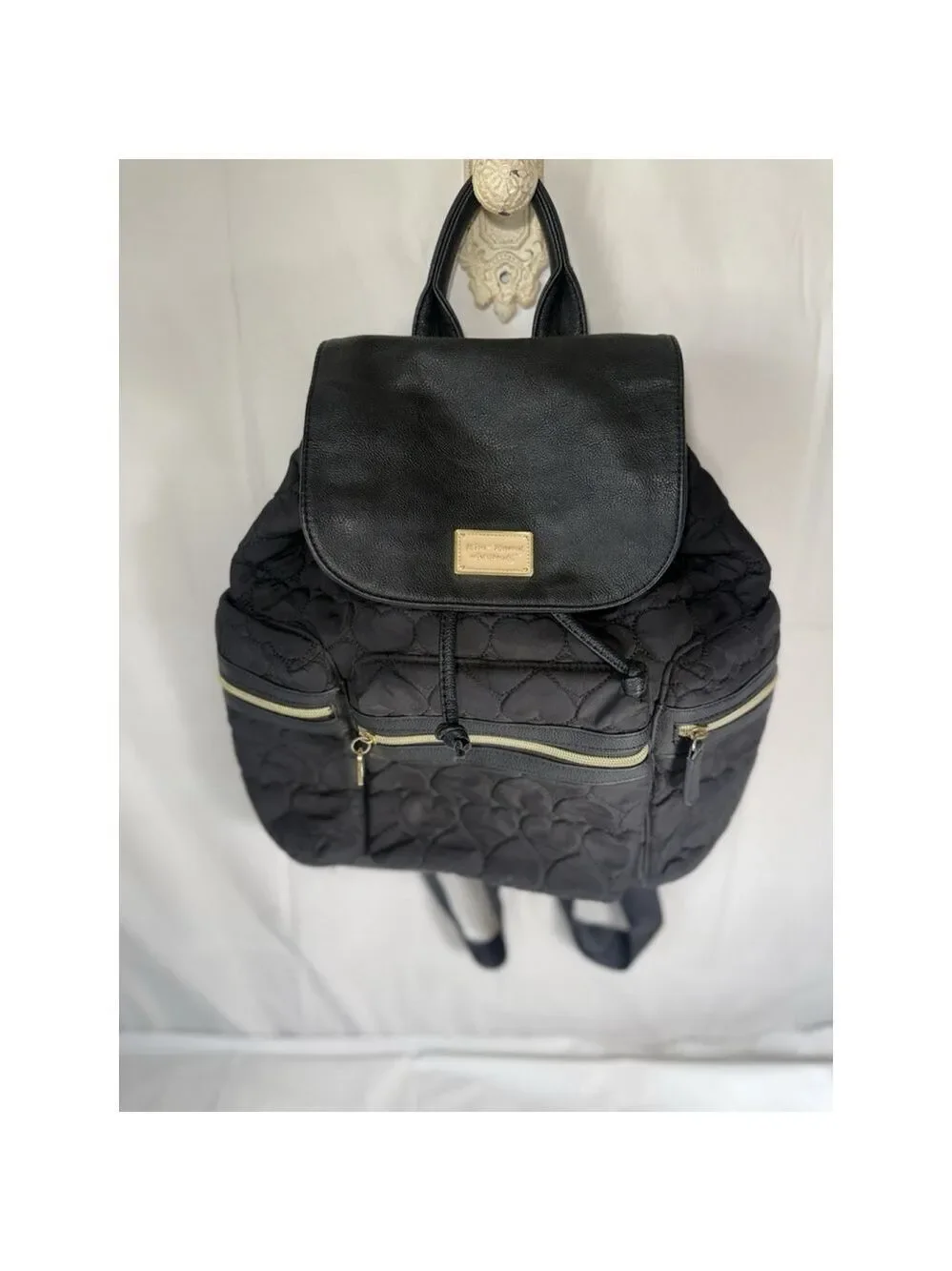Betsey Johnson Backpack Quilted Black